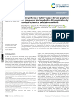 Facile Synthesis of Battery Waste-Derived Graphene For Transparent and Conductive Film Application by An Electrochemical Exfoliation Method