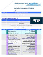 Oral Presentation List at AWPP2010, HANOI, VIETNAM