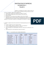 Taller Estadística I Admon PDF