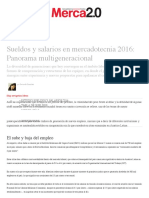 Sueldos y Salarios en Mercadotecnia Panorama Multigeneracional