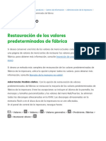 Restauración de Los Valores Predeterminados de Fábrica LMX310DN PDF