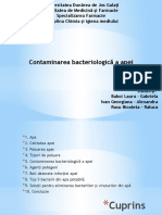 Contaminarea Bacteriologica A Apei