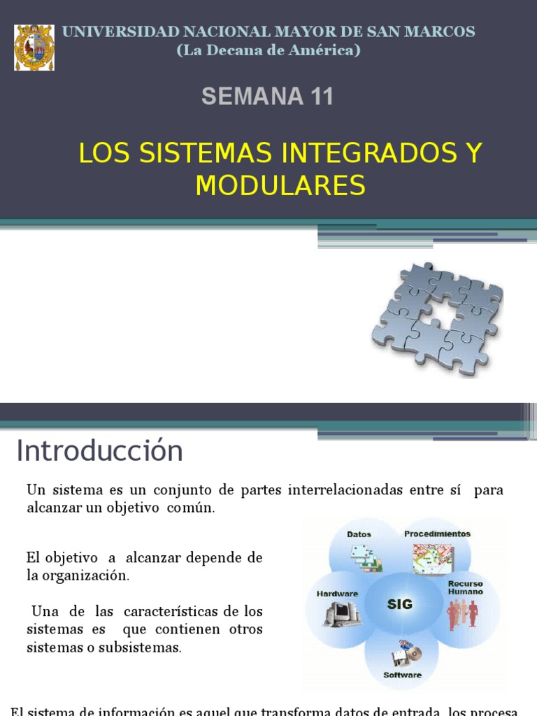 Semana 11 Sistemas Integrados y Modulares | PDF | Planificación de ...