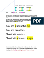 You Are A Beautiful Girl. You Are Beautiful. Shakira Is Famous. Shakira Is A Famous Singer