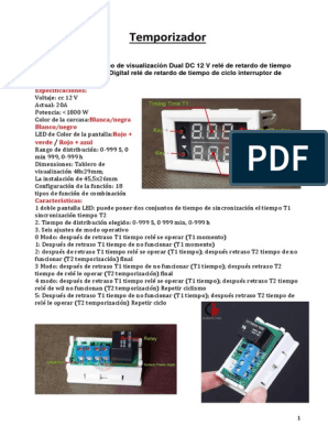 Controlador de temporizador multifunción, PDF, Altoparlante