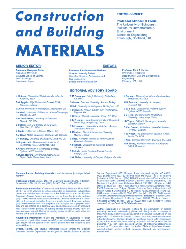 Construction and Building Materials Journal | PDF | Elsevier | Academia