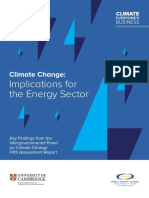 Implications For The Energy Sector: Climate Change