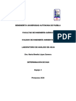 Determinación de DQO en aguas residuales