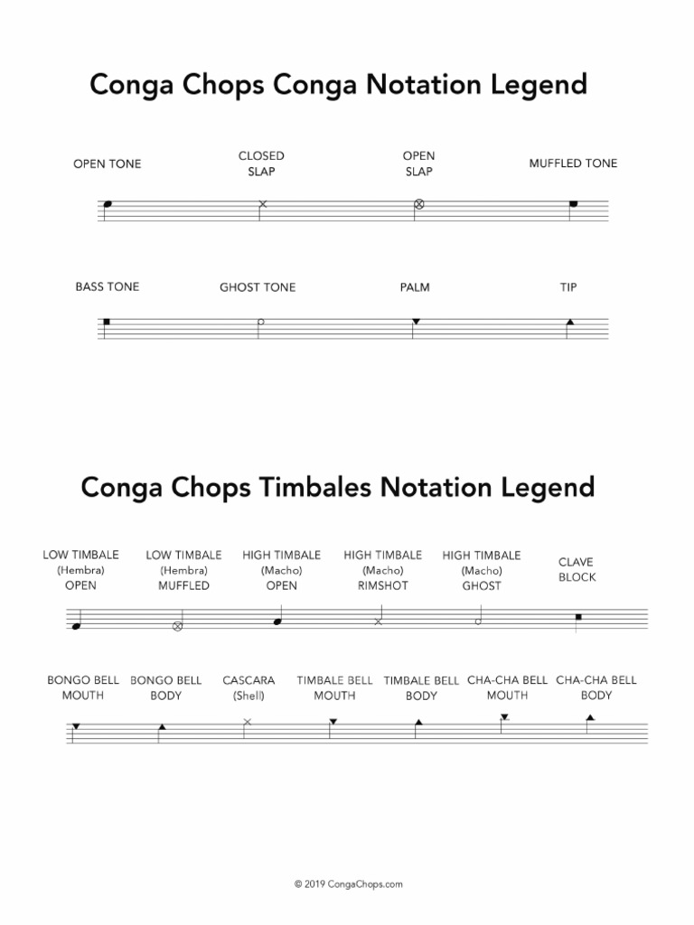 Conga & Timbales Notation