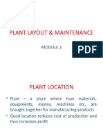 Plant Layout & Maintenance