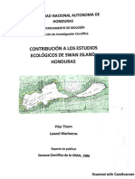 Thorn y Marineros. 1986. Contribución a los estudios ecológicos de las Islas del Cisne Swan Islands, Honduras