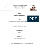 Trabajo FINAL de Derecho Administrativo Atribuciones y Funciones Del Estado Entrega 13 de Octubre 22