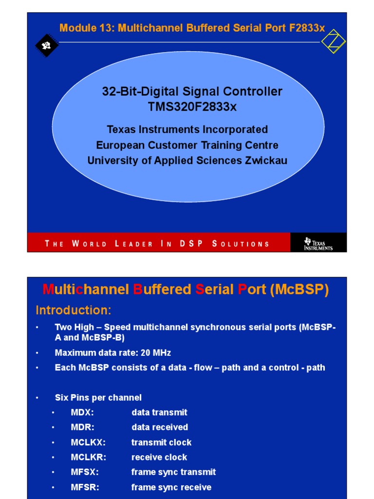 32BitDigital Signal Controller TMS320F2833x PDF Signal Processing