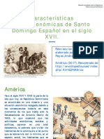 Características Socioeconómicas de Santo Domingo Español en El Siglo XVII