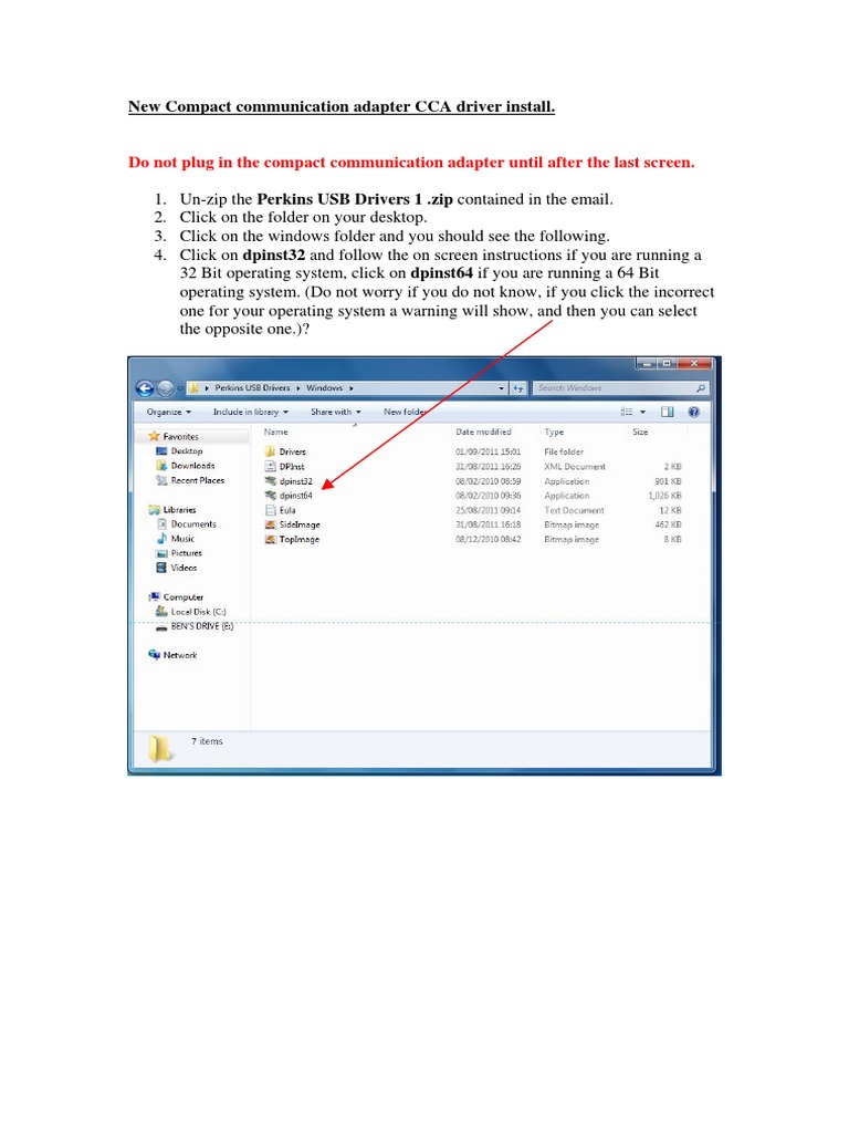 New Compact Communication Adapter CCA Driver Install | PDF