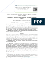 Análisis Matemático de Una Cadena Alimenticia - Presa - Depredador - Control - Biológico