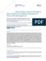 The Application of Flame Atomic Absorption Spectrometry for Gold Determination in Some of Its Bearing Rocks