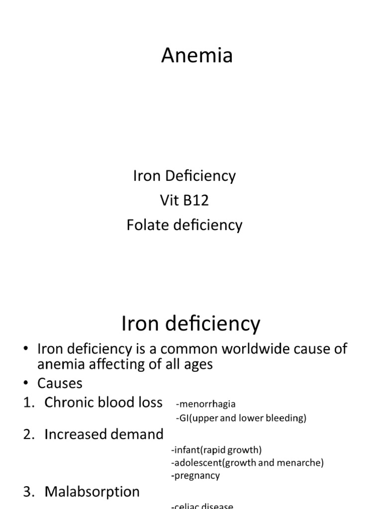 Understanding Anemia: Types and Management | PDF | Anemia | Vitamin B12