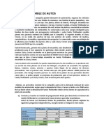 Caso 2.1: Ensamble de Autos