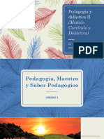 Unidad 1 Pedagogía, Maestro y Saber Pedagógico PDF