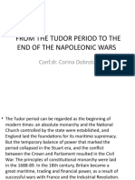 From The Tudor Period To The End of The Napoleonic Wars: Conf - Dr. Corina Dobrota