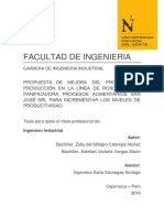 PROPUESTA DE MEJORA DE PROCESOS PARA INCREMENTAR LOS NIVELES DE PRODUCTIVIDAD