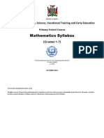 Mathematics Syllabus: Ministry of Education, Science, Vocational Training and Early Education
