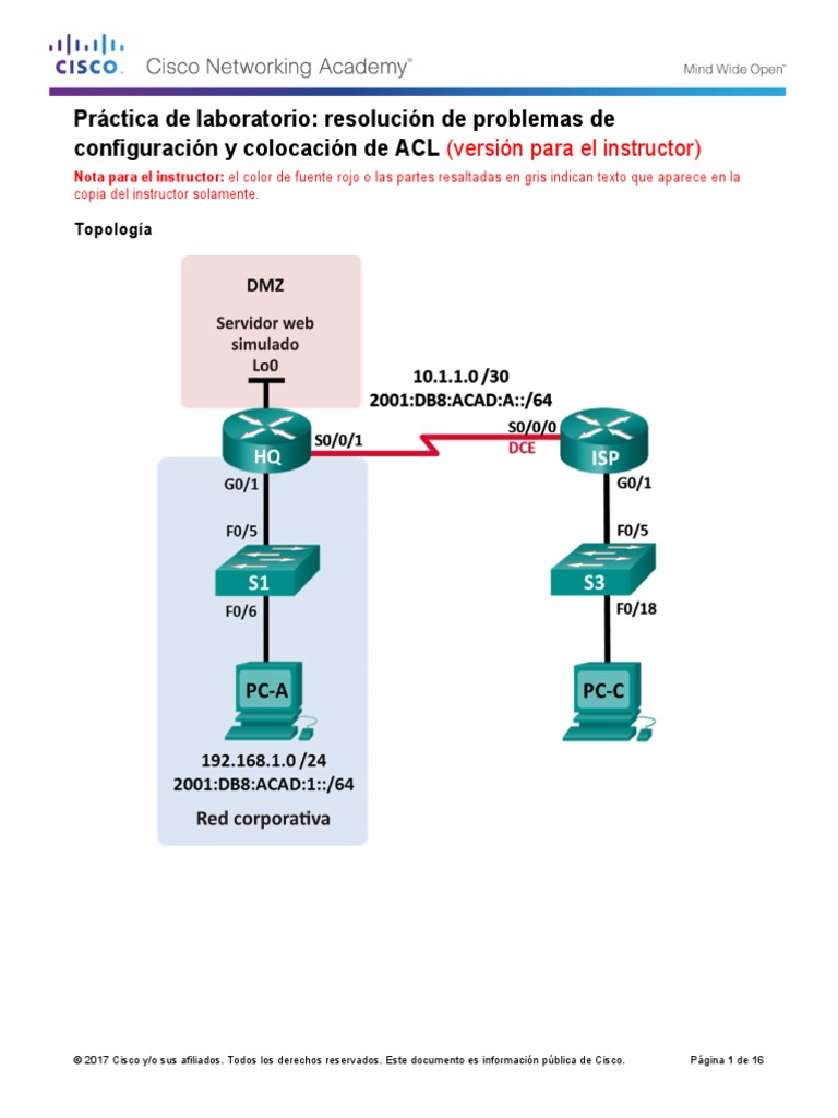 4.4.2.11 Lab - Troubleshooting ACL Configuration and Placement - ILM ...