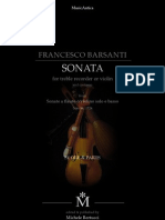 F.Barsanti Sonata n.1 Per Flauto e Continuo Ediz - Musica Antica