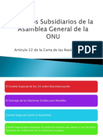 Órganos Subsidiarios de La Asamblea General de La ONU