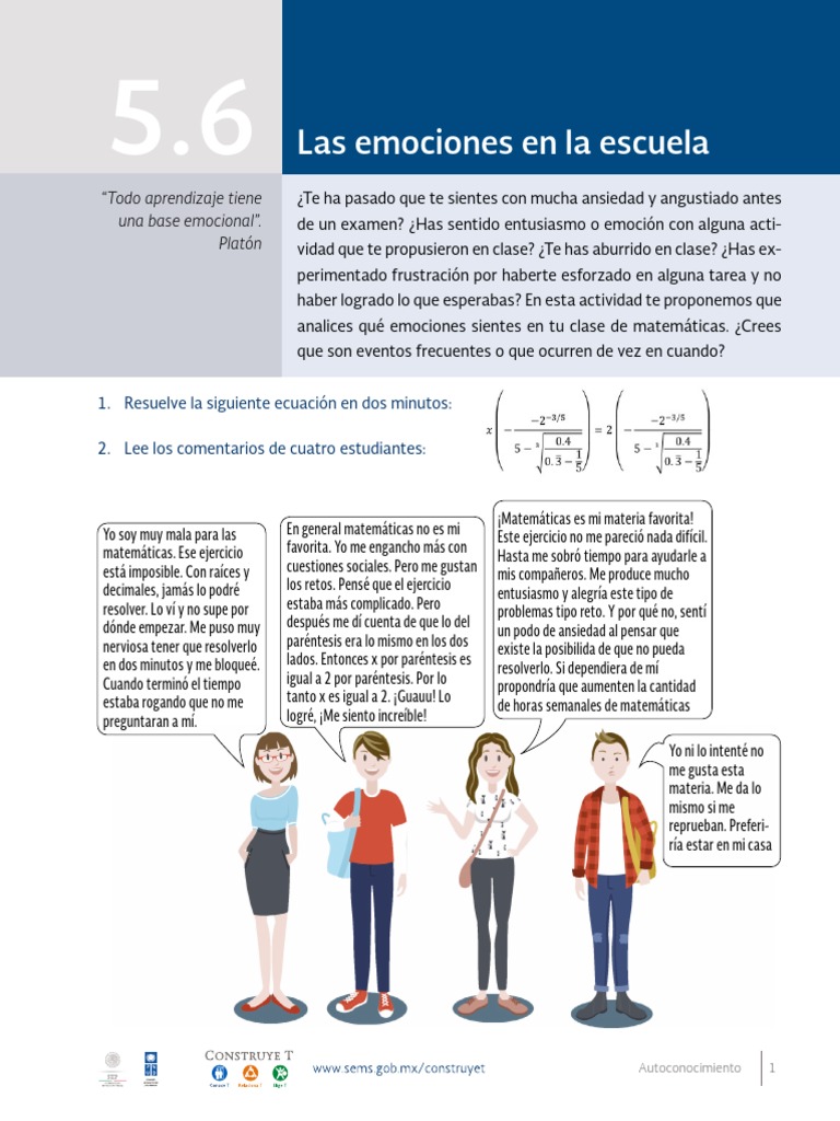 Emociones en el Aprendizaje | PDF | Las emociones | Ansiedad