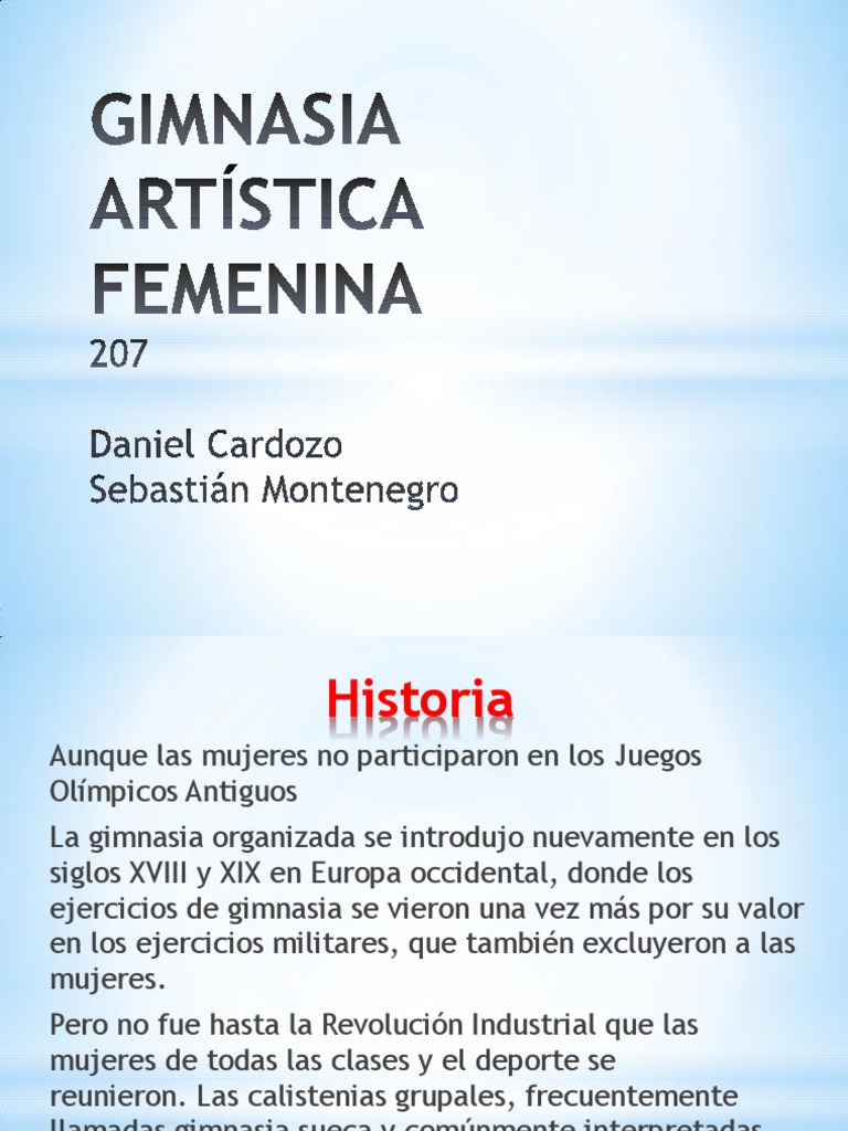 Evolución y Técnica de la Gimnasia | PDF | Gimnasia | Deportes individuales