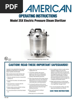 Cuisinart Sterilizer All American 50x Esterilizador Electrico De