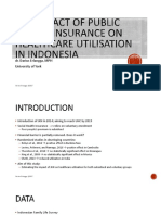 The Impact of Public Health Insurance On Healthcare Utilisation in Indonesia