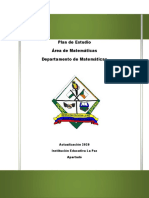 Plan de Estudios Matematicas (2020) PDF