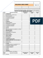 Building Check Sheet Audit