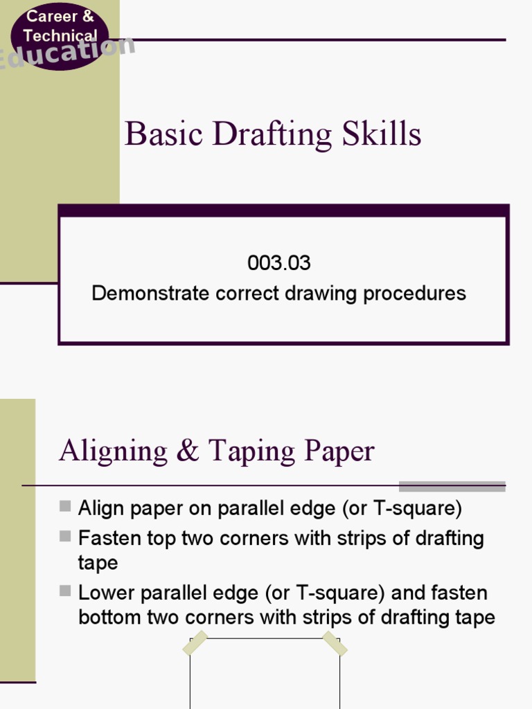 Basic Drafting Skills: Educatio N | PDF | Technical Drawing | Geometry