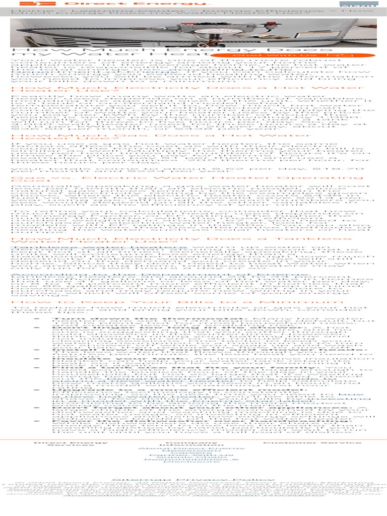 How Much Energy Does My Water Heater Use Direct Energy PDF PDF