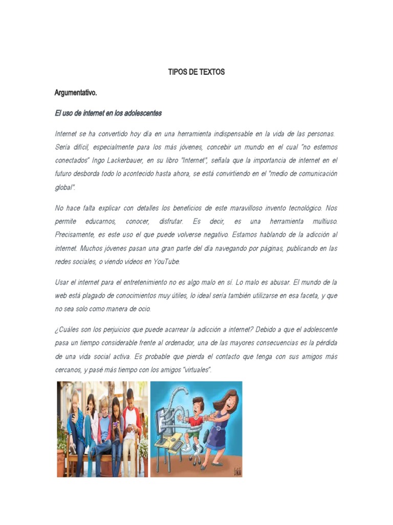Ejemplos de Textos Narrativos - Expositivos y Argumentativos | PDF ...