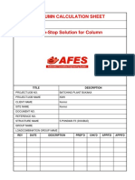 Column Calculation Sheet: Title Description