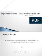 Implementation and Testing of Software Projects