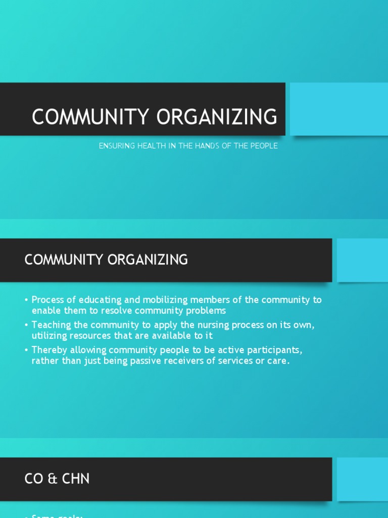 Community Organizing for Health Empowerment | PDF | Community | Empowerment