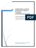 Undrained Shear Strength With A Triaxial Compression Test: Emmanuel Odera Igwebuike