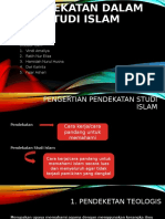 Pendekatan Studi Islam