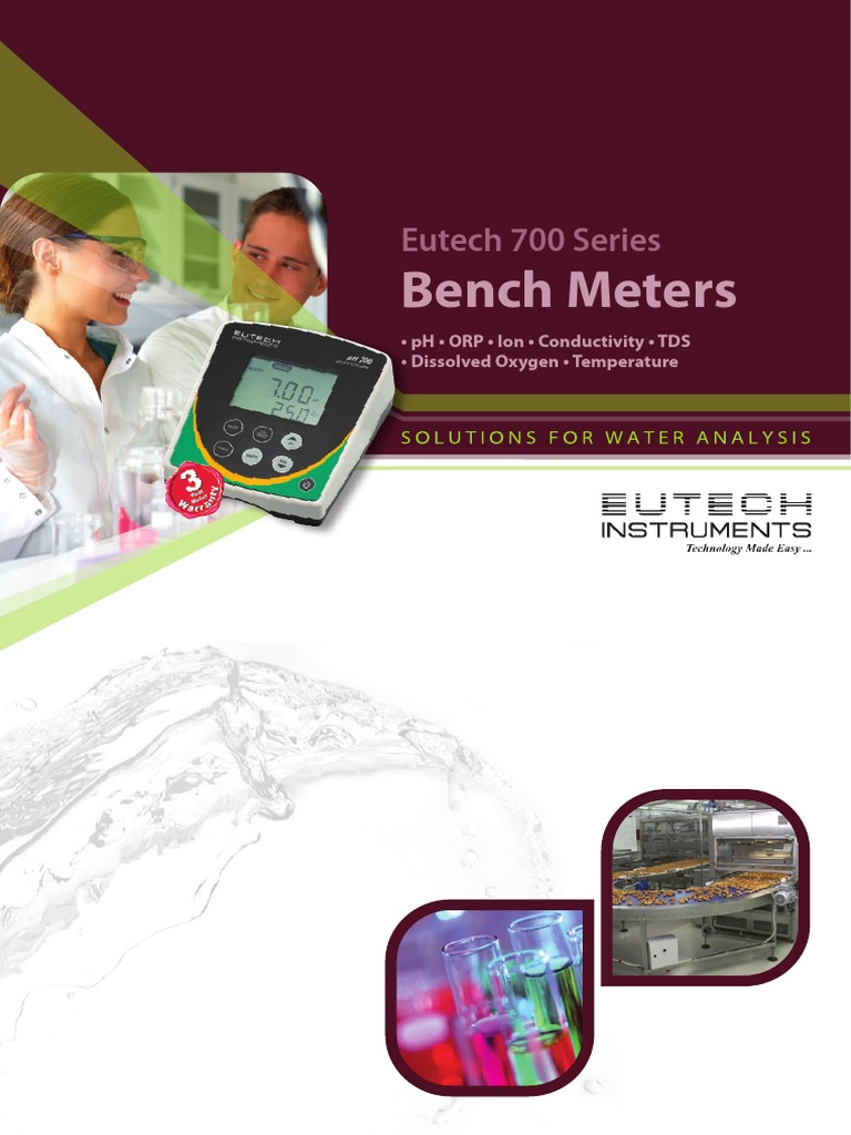 Eutech 700 Series Bench Meters Overview | PDF | Ph | Salinity