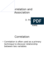 Correlation and Association: D. Prem Raja Ap / It Kare