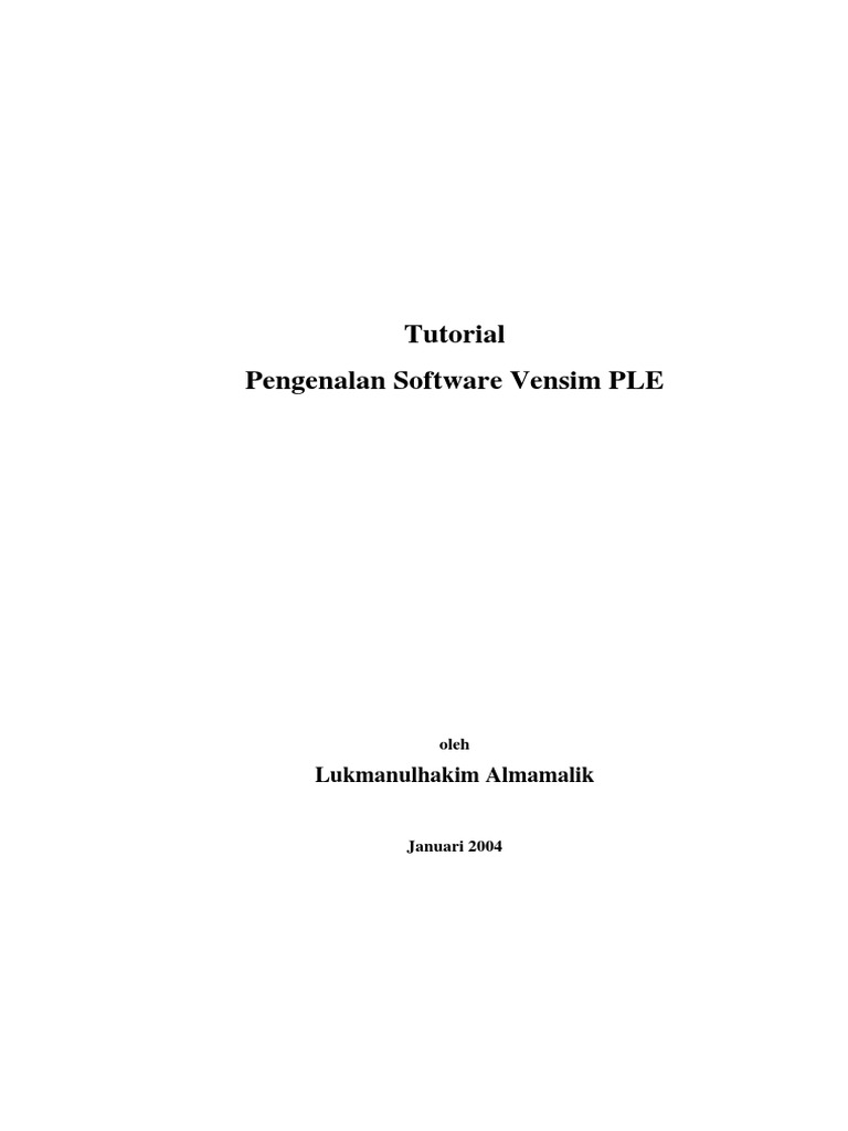 Tutorial Pengenalan Software Vensim PLE PDF | PDF | Seni
