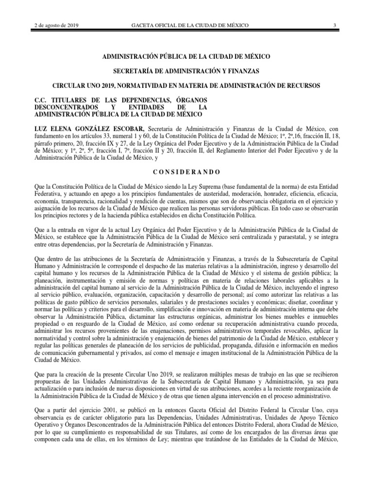 CIRCULAR 1 2016 SECRETAR A GENERAL DE LA PRESIDENCIA visual data 7