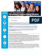 SECONDARY - October 2018 Instructional Update