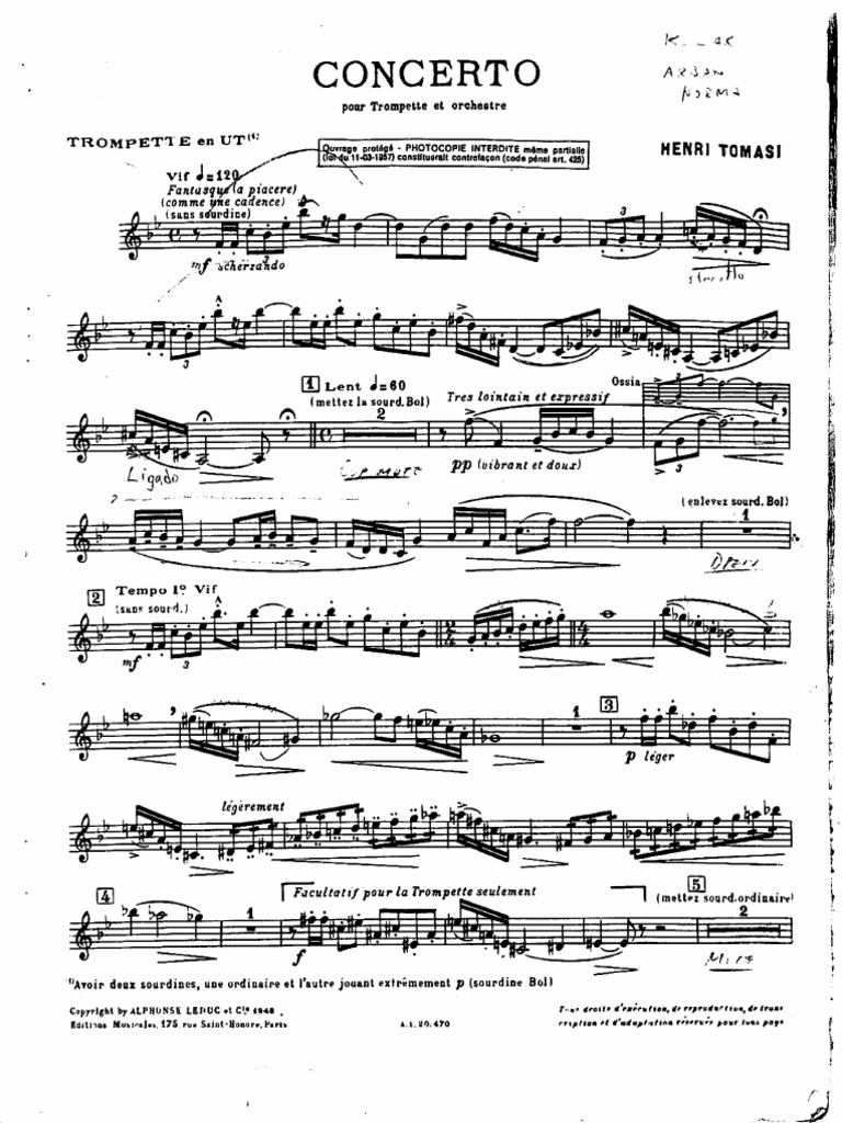 Tomasi Concerto TRP Part PDF Formes musicales Éléments de la